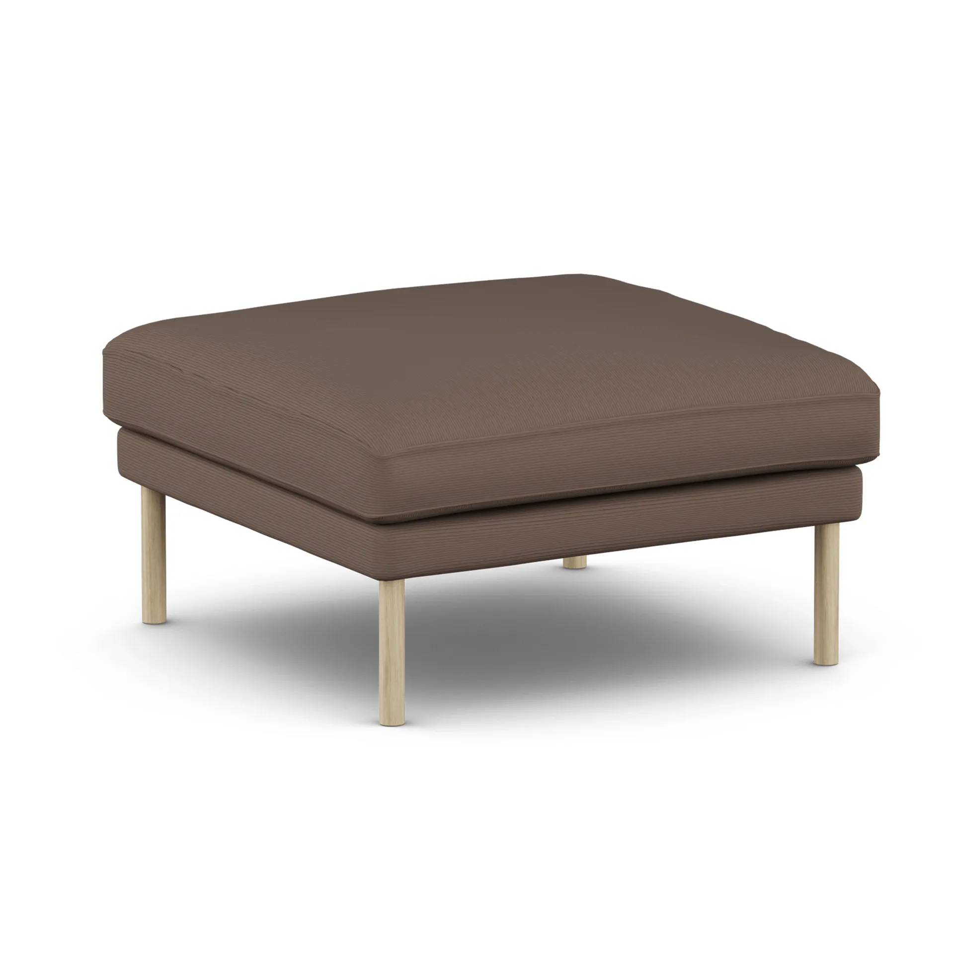 Linnevik Fußhocker, Jump Brown 1955-Eiche weiß geölt, ohne Volant 1898