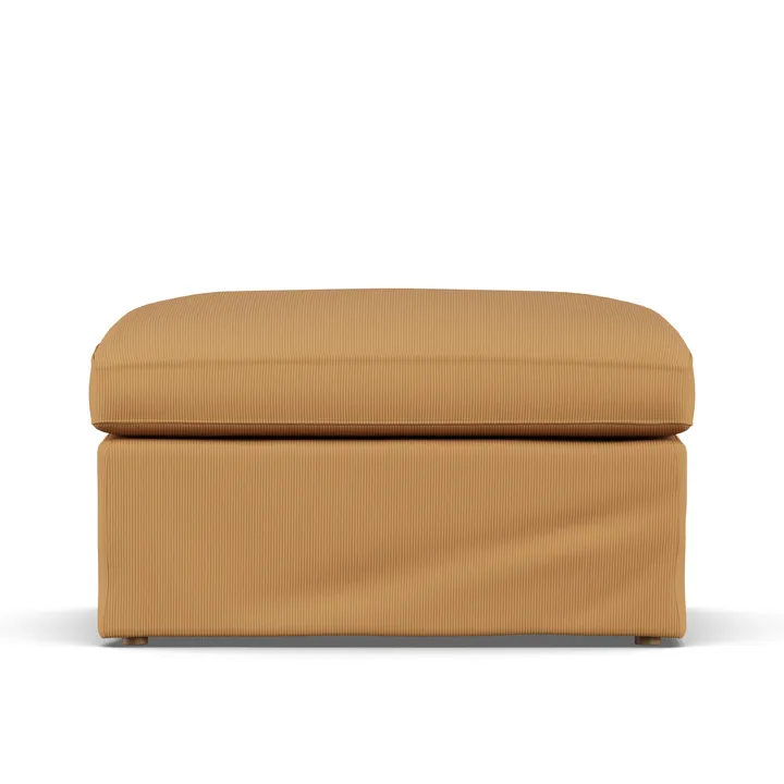 Linnevik Fußhocker - Jump Honey 1959-Eiche weiß geölt, mit Volant - 1898