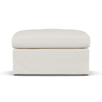 Linnevik Fußhocker - Jump Off White 1954-Eiche weiß geölt, mit Volant - 1898