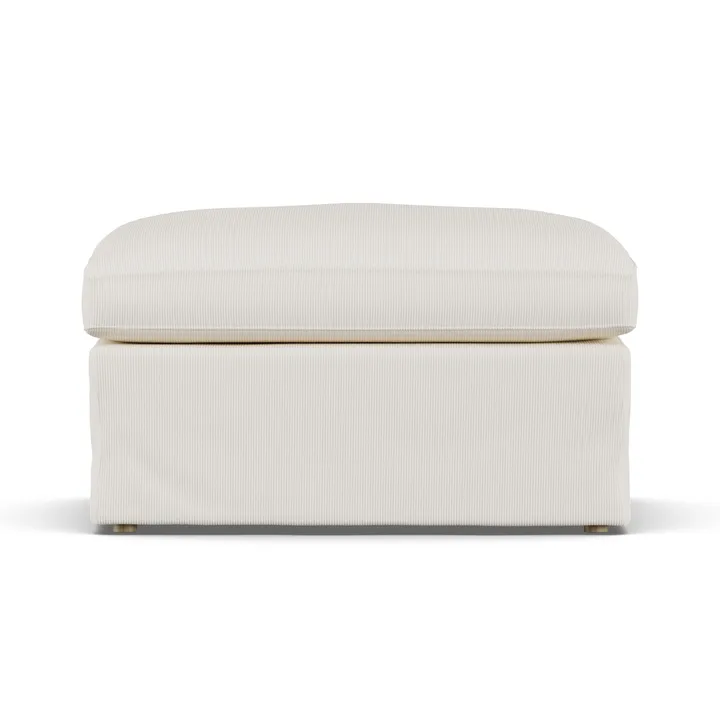 Linnevik Fußhocker - Jump Off White 1954-Eiche weiß geölt, mit Volant - 1898