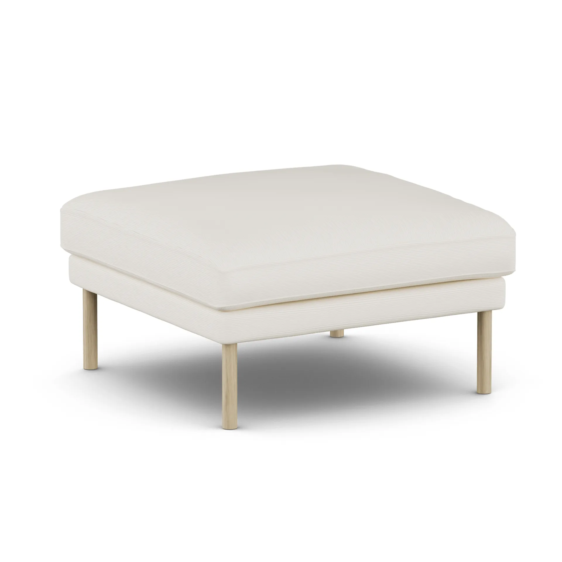 Linnevik Fußhocker, Jump Off White 1954-Eiche weiß geölt, ohne Volant 1898