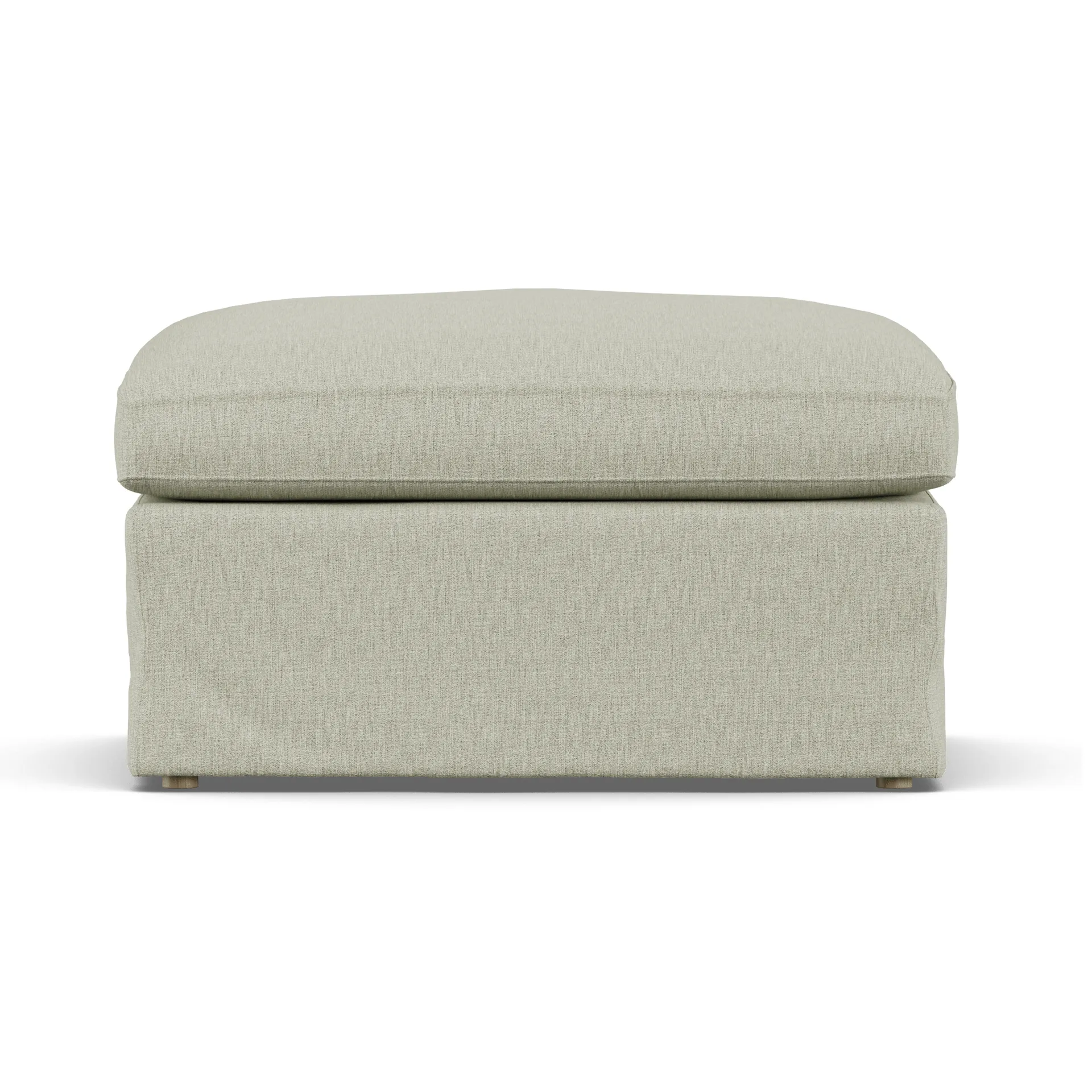 Linnevik Fußhocker, Luiza Beige 3981-Eiche weiß geölt, mit Volant 1898
