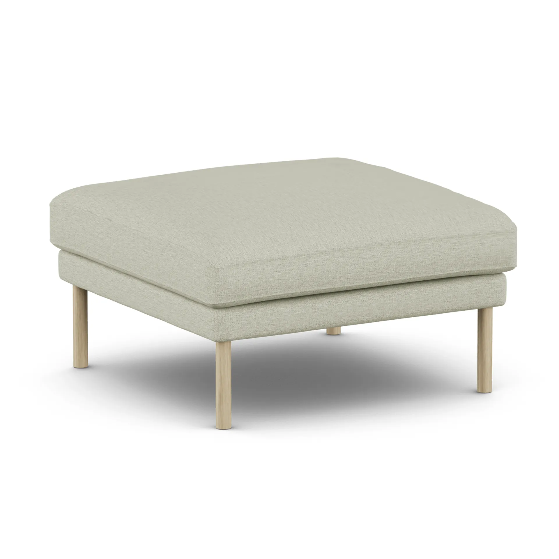 Linnevik Fußhocker, Luiza Beige 3981-Eiche weiß geölt, ohne Volant 1898