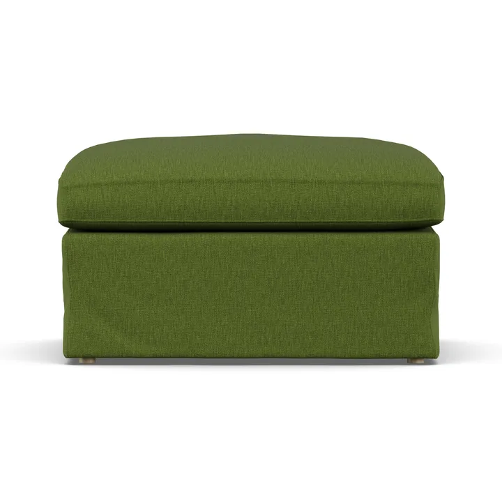 Linnevik Fußhocker - Luiza Green 3975-Eiche weiß geölt, mit Volant - 1898