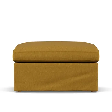 Linnevik Fußhocker - Luiza Mustard 3972-Eiche weiß geölt, mit Volant - 1898