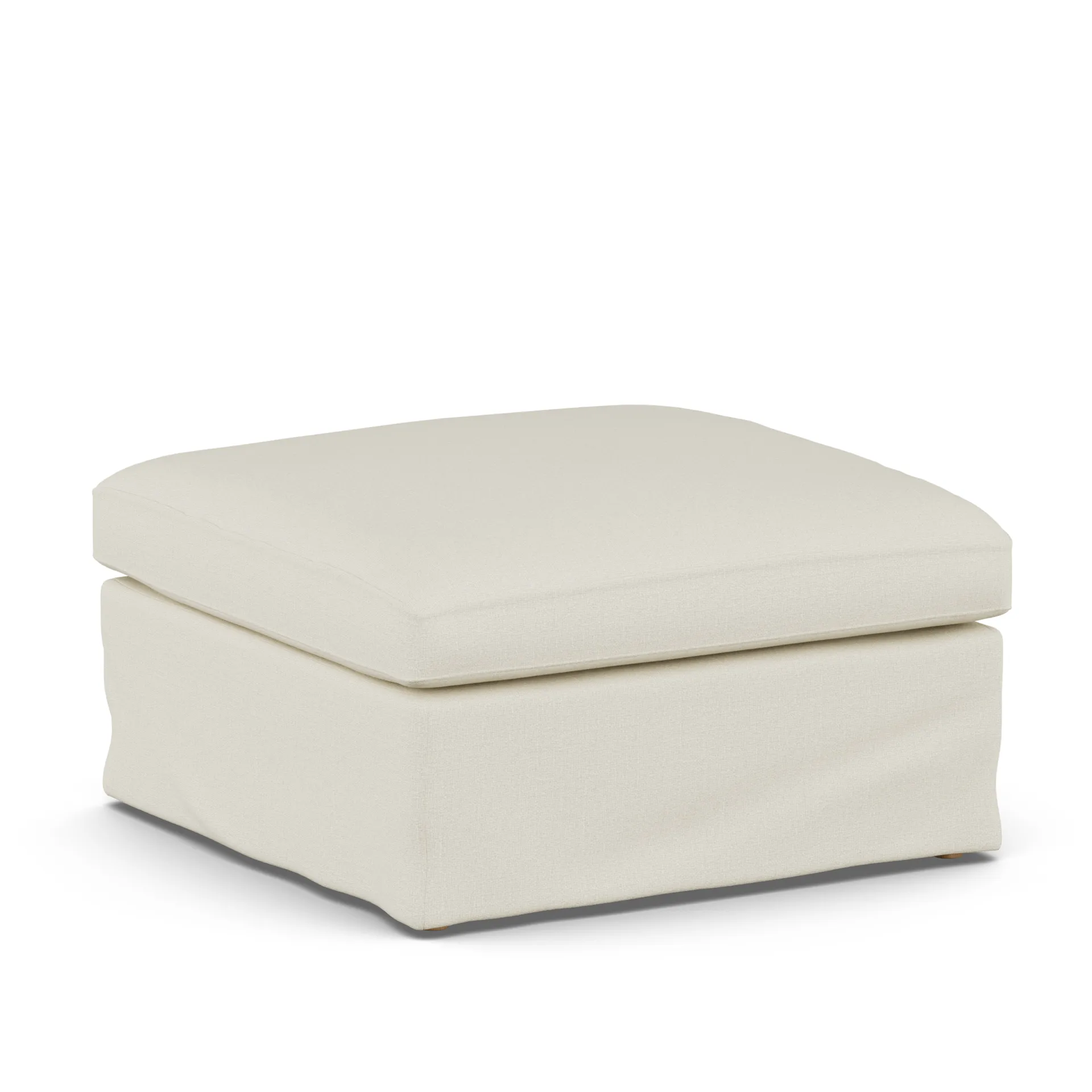 Linnevik Fußhocker, Oslo Nature 1540-Eiche weiß geölt, mit Volant 1898