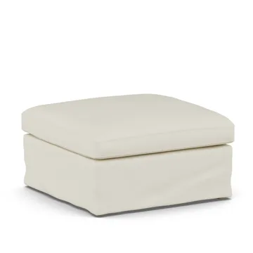 Linnevik Fußhocker - Oslo Nature 1540-Eiche weiß geölt, mit Volant - 1898