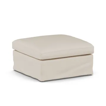 Linnevik Fußhocker - Same Beige 6670-Eiche weiß geölt, mit Volant - 1898