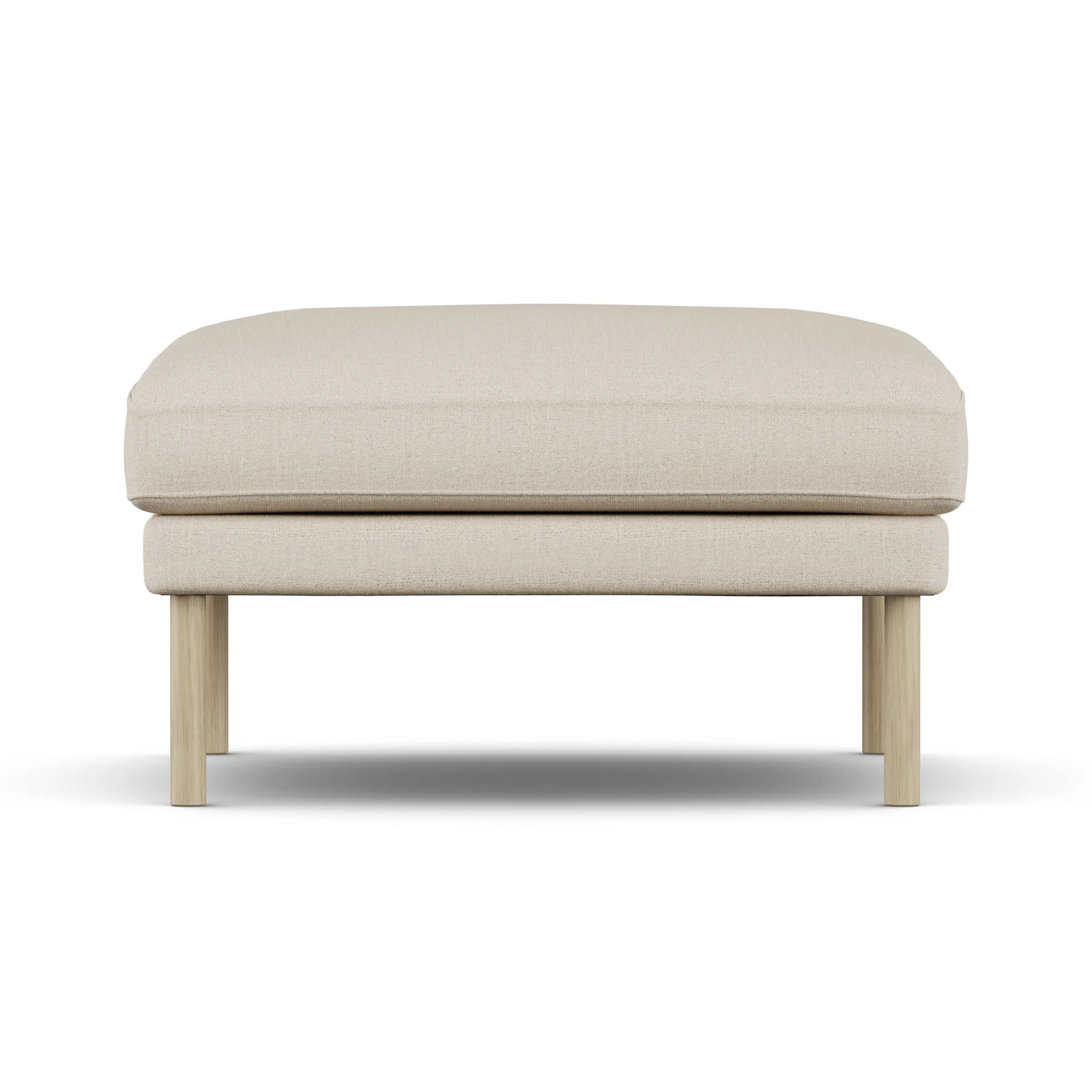 Linnevik Fußhocker, Same Beige 6670-Eiche weiß geölt, ohne Volant 1898