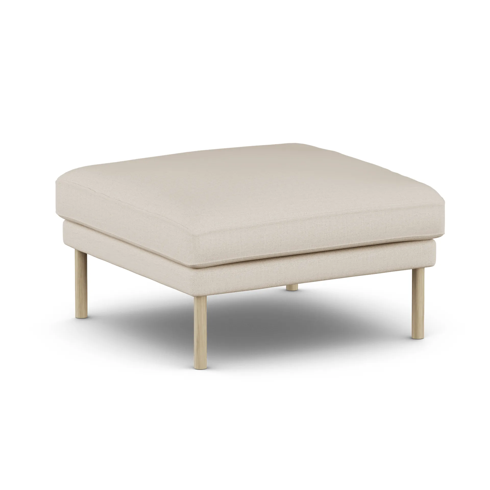 Linnevik Fußhocker, Same Beige 6670-Eiche weiß geölt, ohne Volant 1898