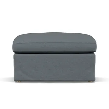 Linnevik Fußhocker - Same Blue 6678-Eiche weiß geölt, mit Volant - 1898