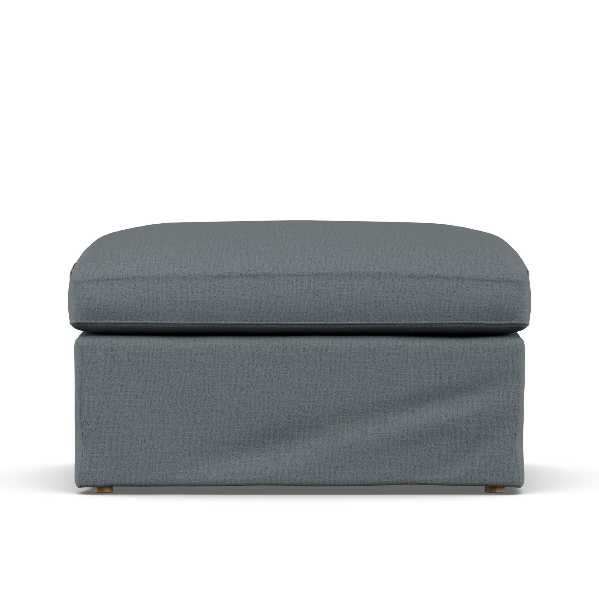 Linnevik Fußhocker, Same Blue 6678-Eiche weiß geölt, mit Volant 1898