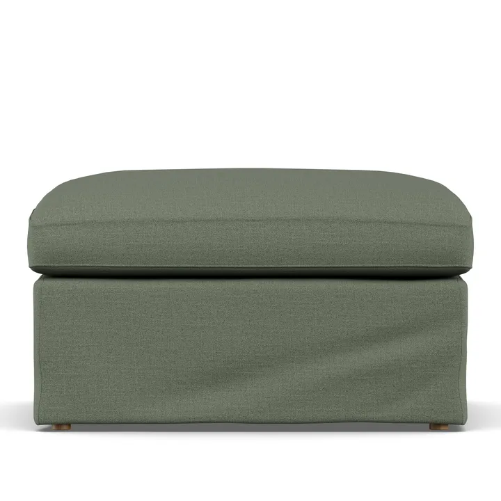 Linnevik Fußhocker - Same Forest 6677-Eiche weiß geölt, mit Volant - 1898