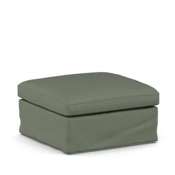 Linnevik Fußhocker - Same Forest 6677-Eiche weiß geölt, mit Volant - 1898