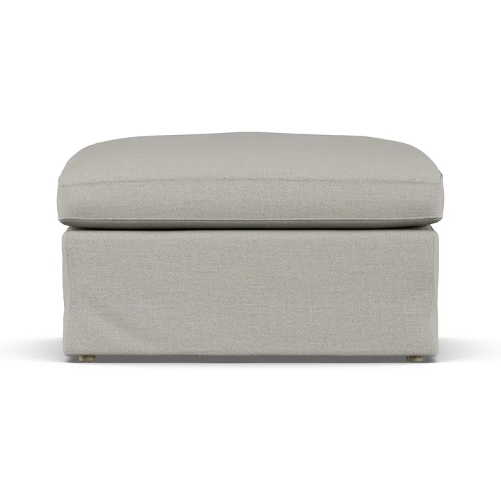 Linnevik Fußhocker - Same Grey 6673-Eiche weiß geölt, mit Volant - 1898