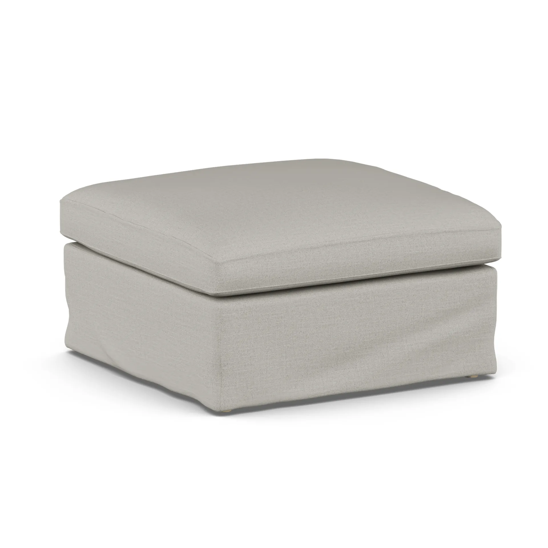 Linnevik Fußhocker, Same Grey 6673-Eiche weiß geölt, mit Volant 1898