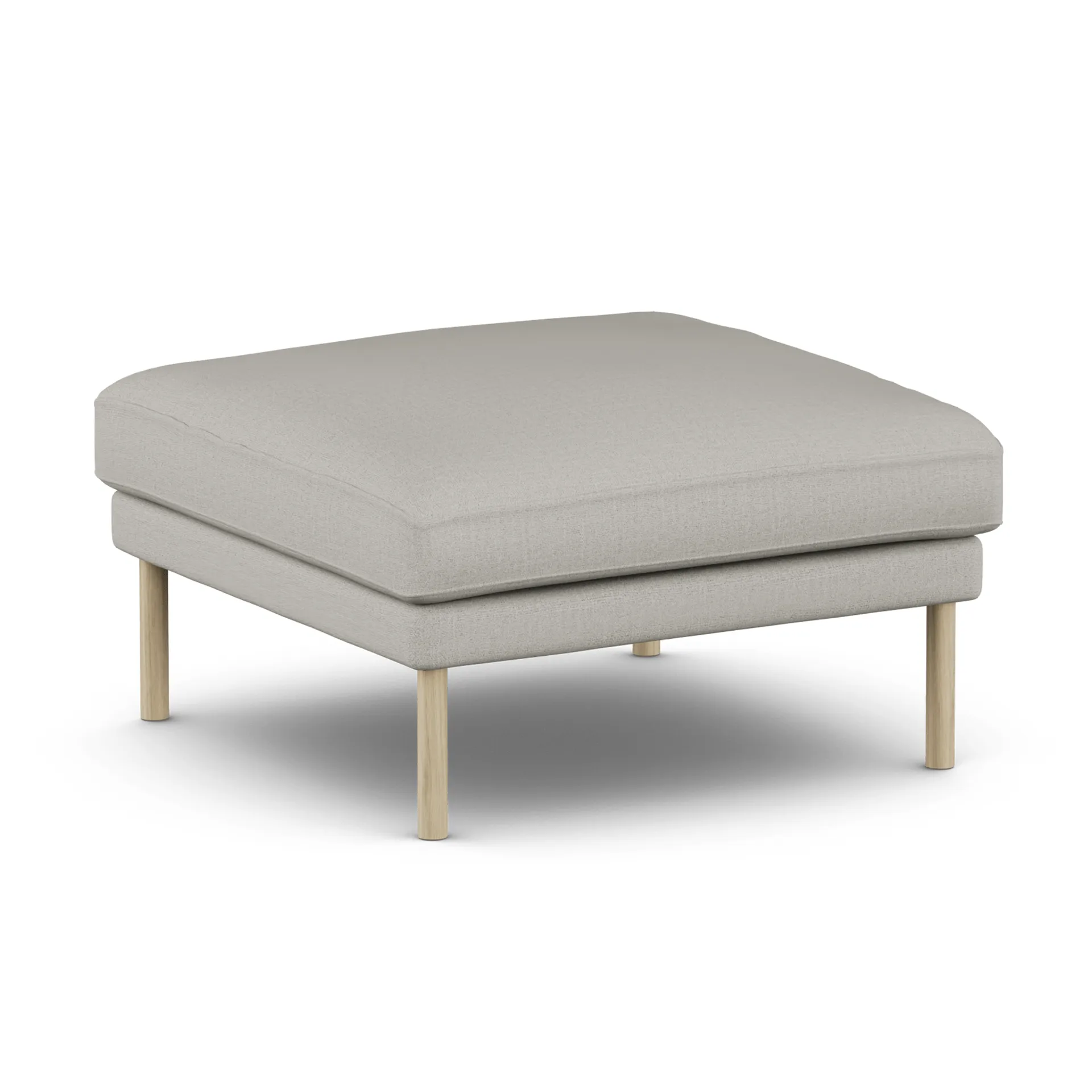 Linnevik Fußhocker, Same Grey 6673-Eiche weiß geölt, ohne Volant 1898