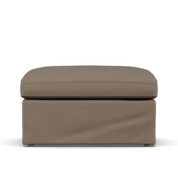 Linnevik Fußhocker - Same Mole 6674-Eiche weiß geölt, mit Volant - 1898