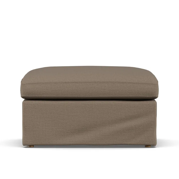 Linnevik Fußhocker - Same Mole 6674-Eiche weiß geölt, mit Volant - 1898