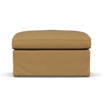 Linnevik Fußhocker - Same Ochre 6676-Eiche weiß geölt, mit Volant - 1898