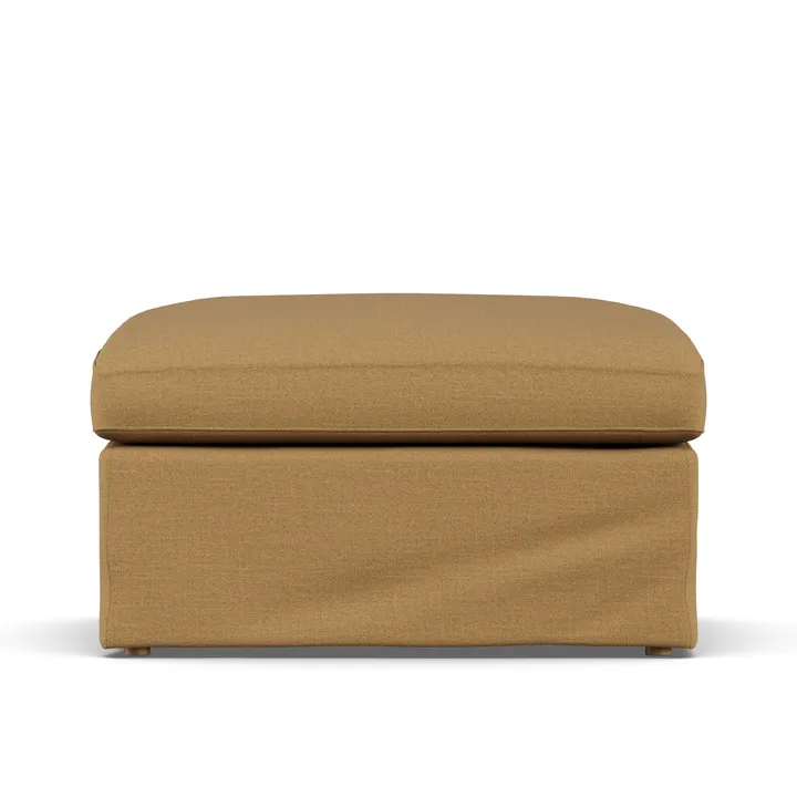 Linnevik Fußhocker - Same Ochre 6676-Eiche weiß geölt, mit Volant - 1898