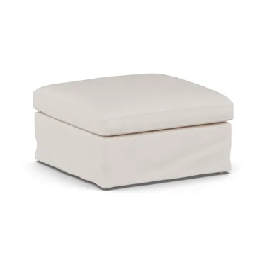 Linnevik Fußhocker - Same Off White 6671-Eiche weiß geölt, mit Volant - 1898