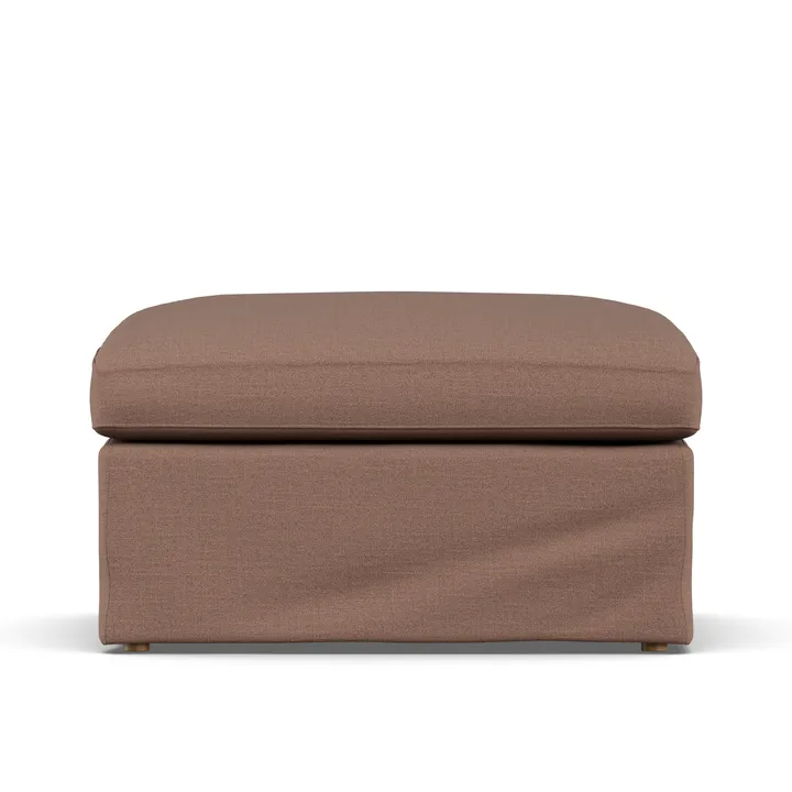 Linnevik Fußhocker - Same Rust 6675-Eiche weiß geölt, mit Volant - 1898