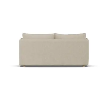 Linnevik Sofa - Bern beige 0341-Eiche weiß geölt, 2-sitzig, mit Volant - 1898