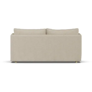 Linnevik Sofa - Bern beige 0341-Eiche weiß geölt, 2-sitzig, mit Volant - 1898