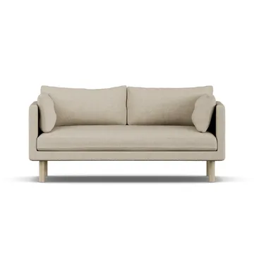 Linnevik Sofa - Bern Beige 0341-Eiche weiß geölt, 2-sitzig, ohne Volant - 1898