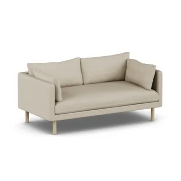 Linnevik Sofa - Bern Beige 0341-Eiche weiß geölt, 2-sitzig, ohne Volant - 1898