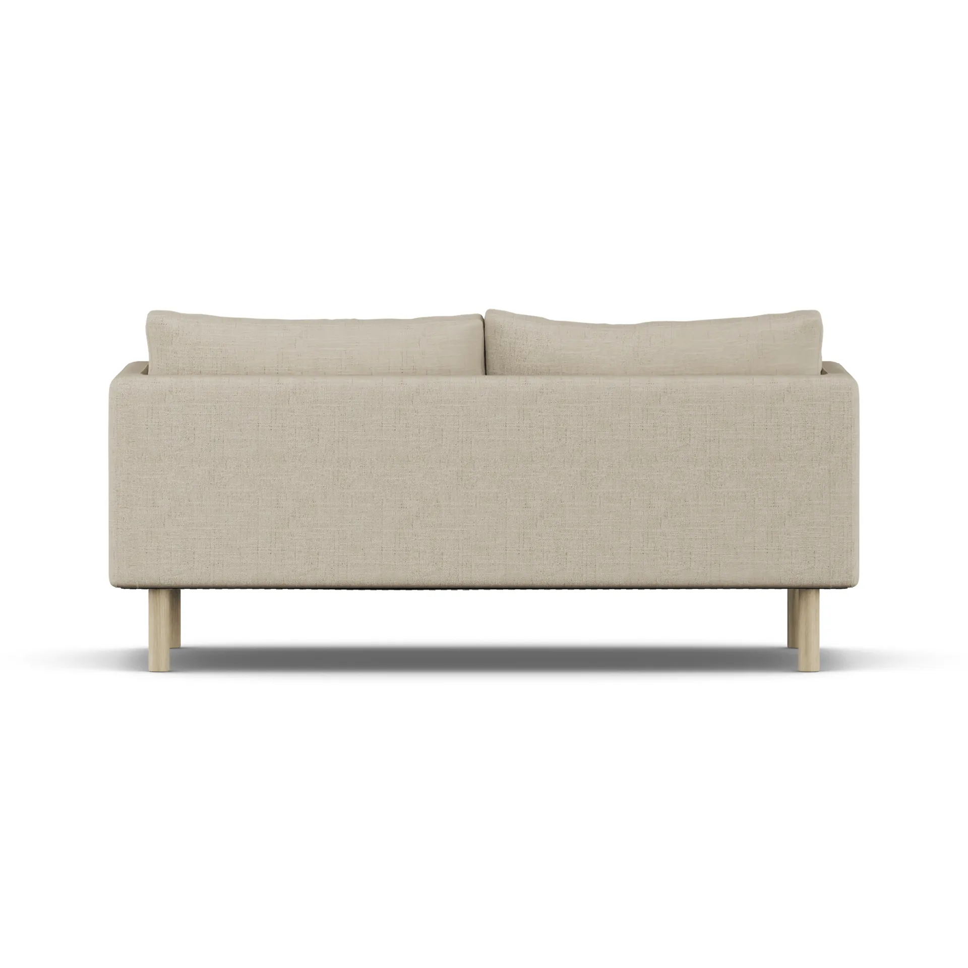 Linnevik Sofa, Bern Beige 0341-Eiche weiß geölt, 2-sitzig, ohne Volant 1898