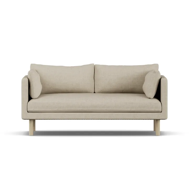 Linnevik Sofa - Bern Beige 0341-Eiche weiß geölt, 2-sitzig - 1898