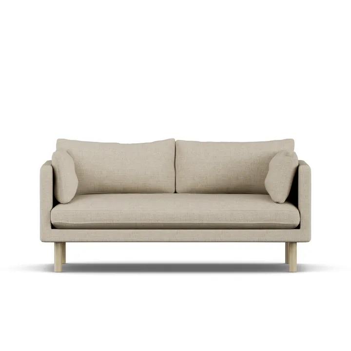 Linnevik Sofa - Bern Beige 0341-Eiche weiß geölt, 2-sitzig - 1898