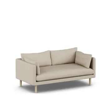 Linnevik Sofa - Bern Beige 0341-Eiche weiß geölt, 2-sitzig - 1898
