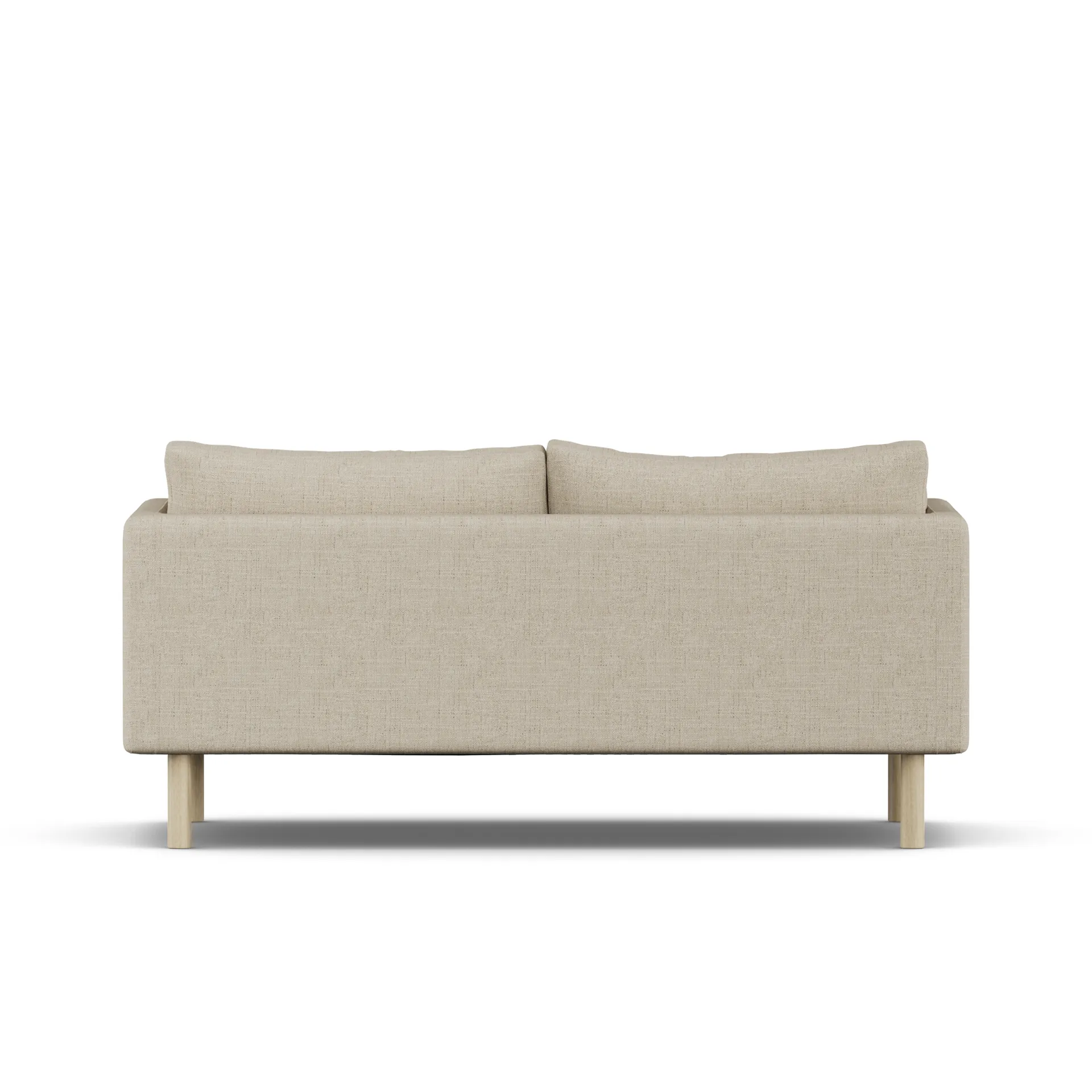Linnevik Sofa, Bern Beige 0341-Eiche weiß geölt, 2-sitzig 1898