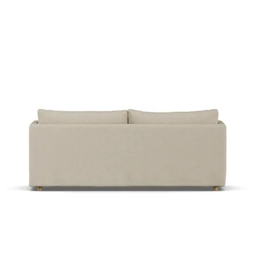 Linnevik Sofa - Bern Beige 0341-Eiche weiß geölt, 3-sitzig, mit Volant - 1898