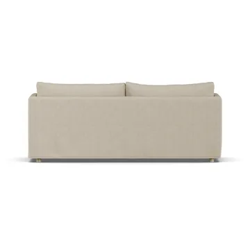 Linnevik Sofa - Bern Beige 0341-Eiche weiß geölt, 3-sitzig, mit Volant - 1898