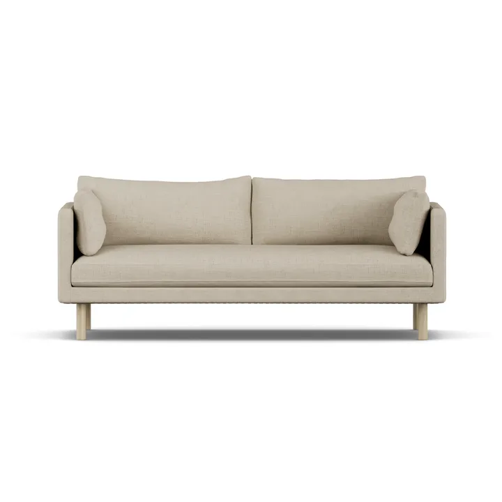 Linnevik Sofa - Bern Beige 0341-Eiche weiß geölt, 3-sitzig - 1898