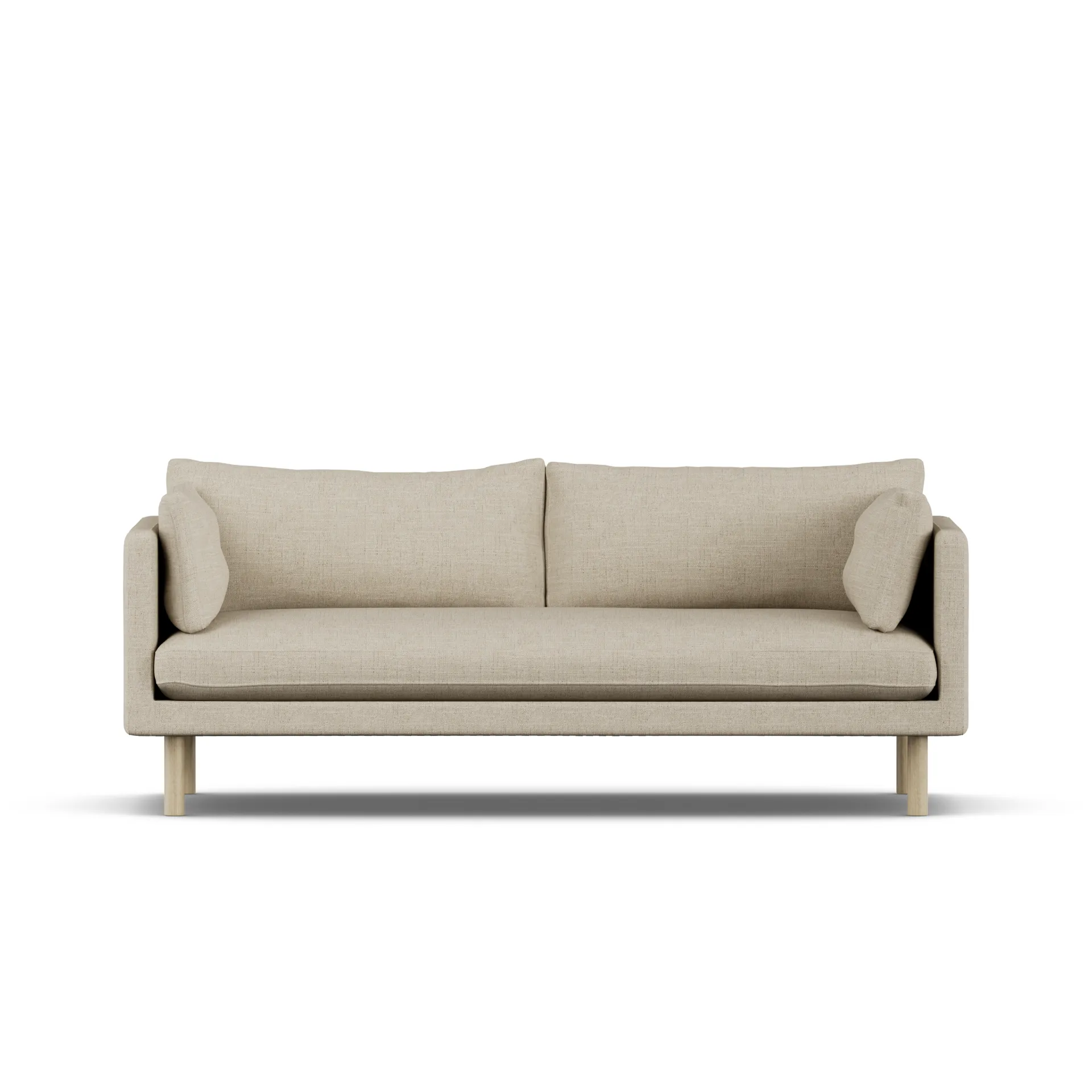 Linnevik Sofa, Bern Beige 0341-Eiche weiß geölt, 3-sitzig 1898