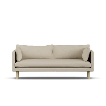Linnevik Sofa - Bern Beige 0341-Eiche weiß geölt, 3-sitzig - 1898