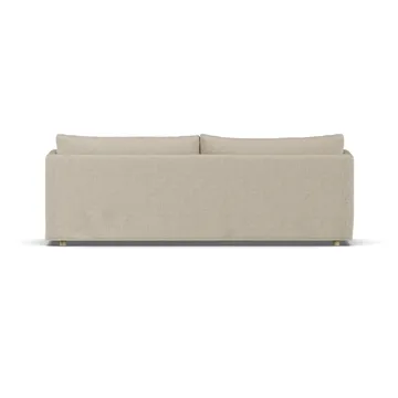 Linnevik Sofa - Bern beige 0341-Eiche weiß geölt, 4-sitzig, mit Volant - 1898