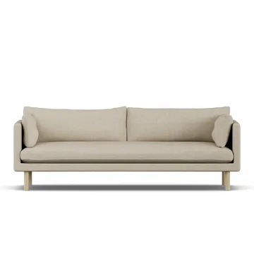 Linnevik Sofa - Bern Beige 0341-Eiche weiß geölt, 4-sitzig - 1898