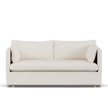 Linnevik Sofa - Caleido Beige 9600-Eiche weiß geölt, 2-sitzig, mit Volant - 1898