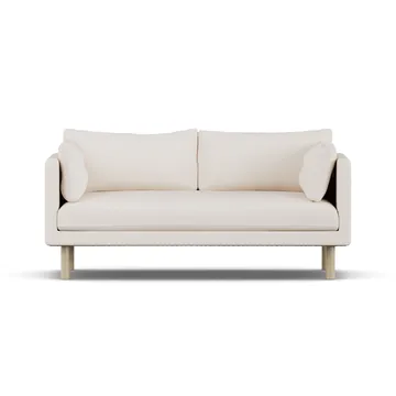 Linnevik Sofa - Caleido Beige 9600-Eiche weiß geölt, 2-sitzig, ohne Volant - 1898