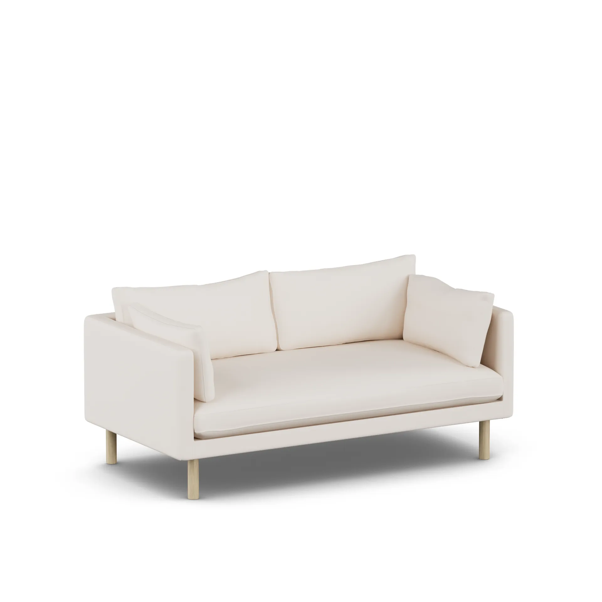 Linnevik Sofa, Caleido Beige 9600-Eiche weiß geölt, 2-sitzig 1898