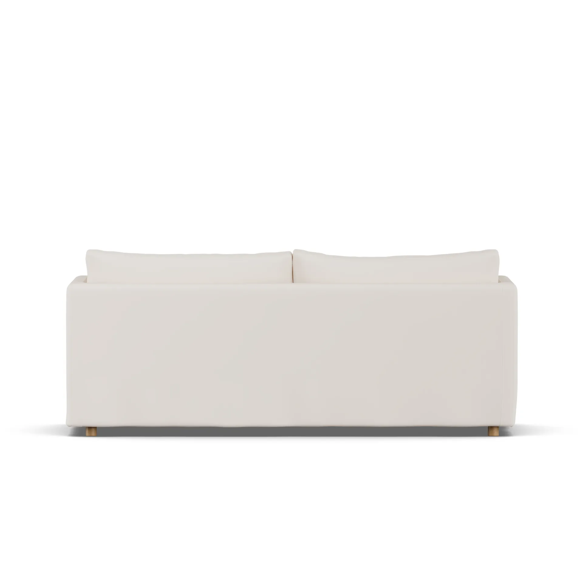 Linnevik Sofa, Caleido beige 9600-Eiche weiß geölt, 3-sitzig, mit Volant 1898