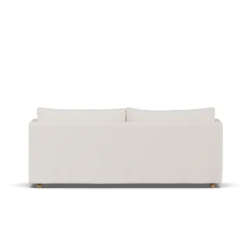 Linnevik Sofa - Caleido beige 9600-Eiche weiß geölt, 3-sitzig, mit Volant - 1898