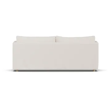 Linnevik Sofa - Caleido beige 9600-Eiche weiß geölt, 3-sitzig, mit Volant - 1898
