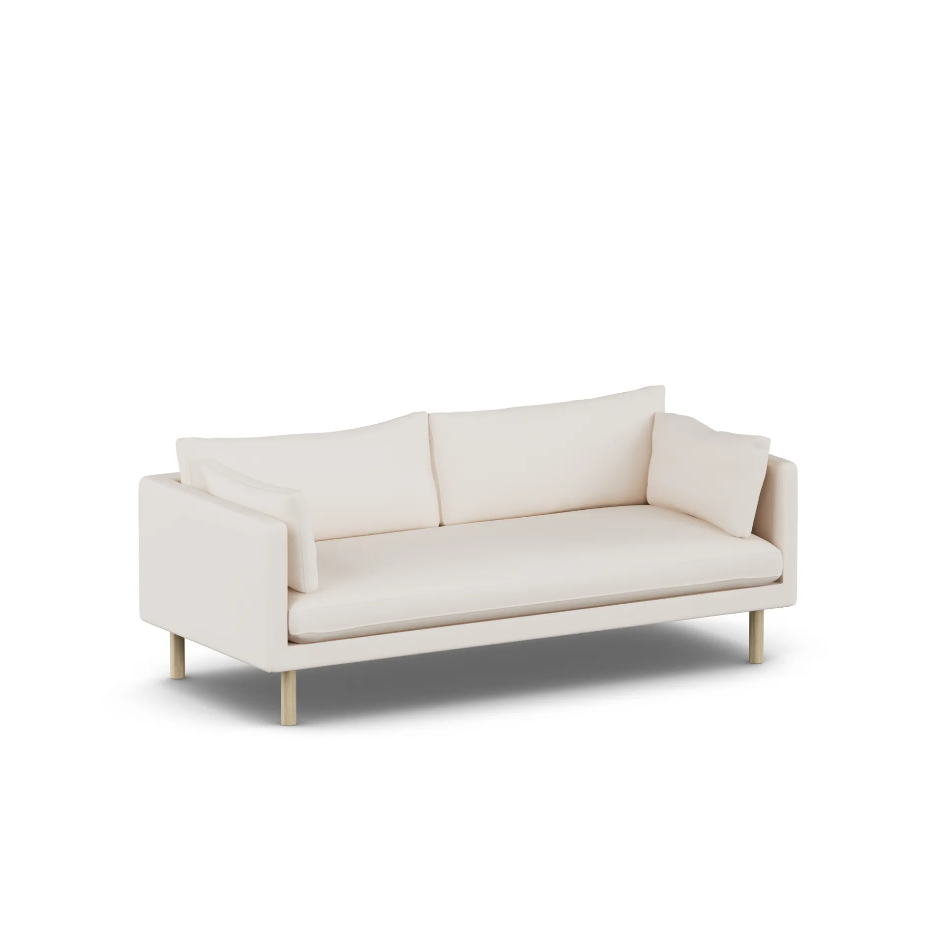 Linnevik Sofa, Caleido Beige 9600-Eiche weiß geölt, 3-sitzig 1898